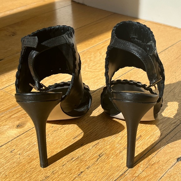 Nicole Miller Artelier Percy black leather heel- Size 6.5 - Picture 5 of 8